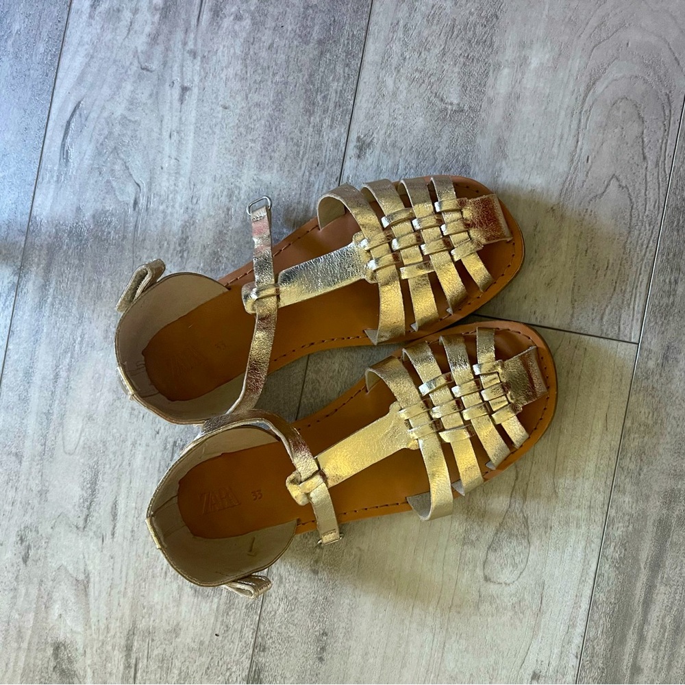 Zara gold shoes